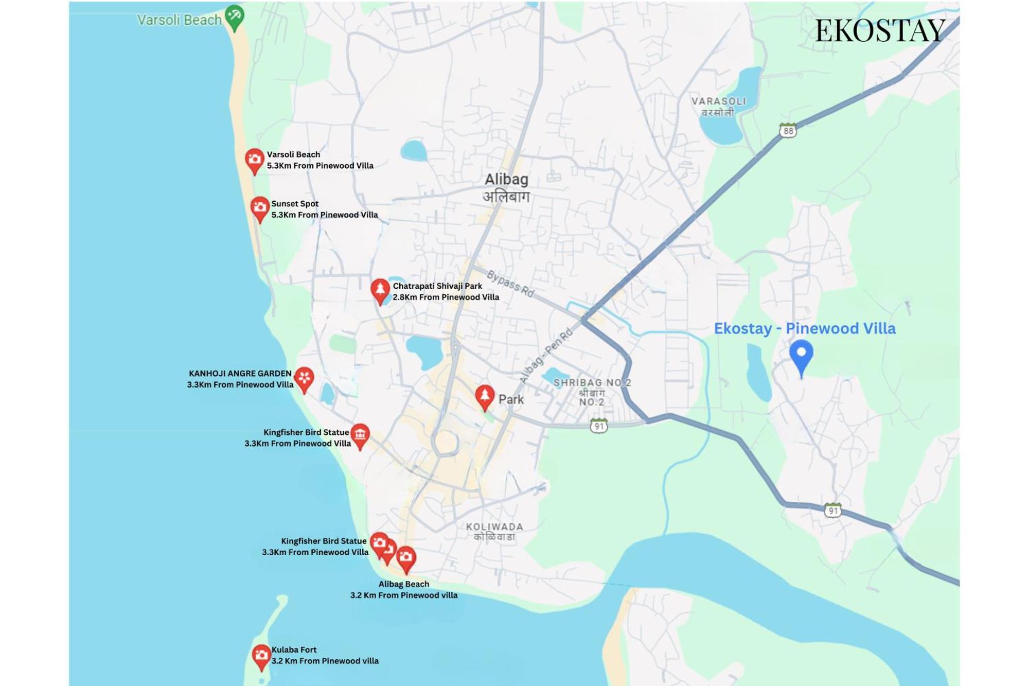 Ekostay - Pinewood Villa Alibag Luaran gambar